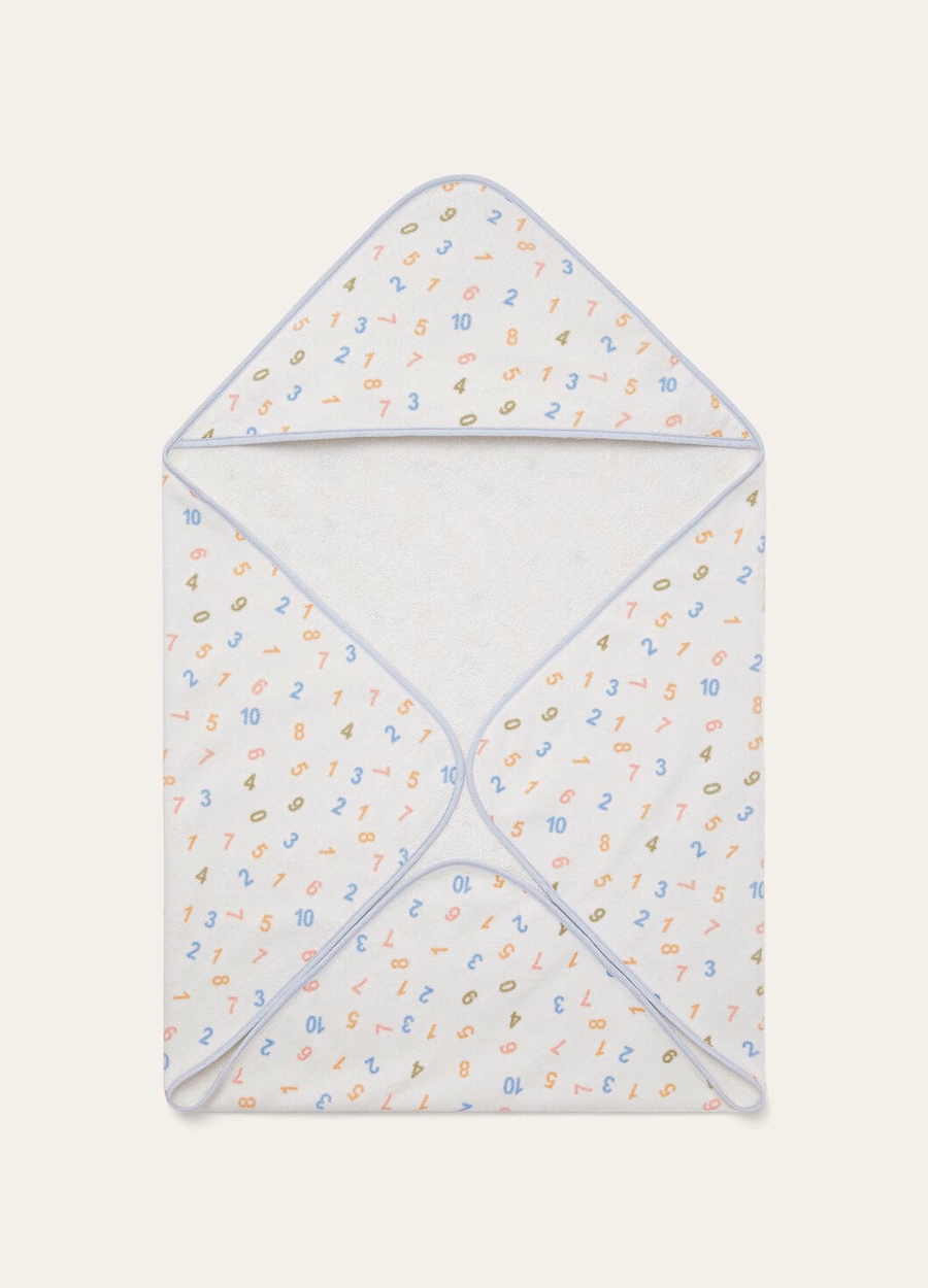 Juego de baño infantil para la playa: Coral de algodón/Salvia/Azul cielo/Azul cielo matutino