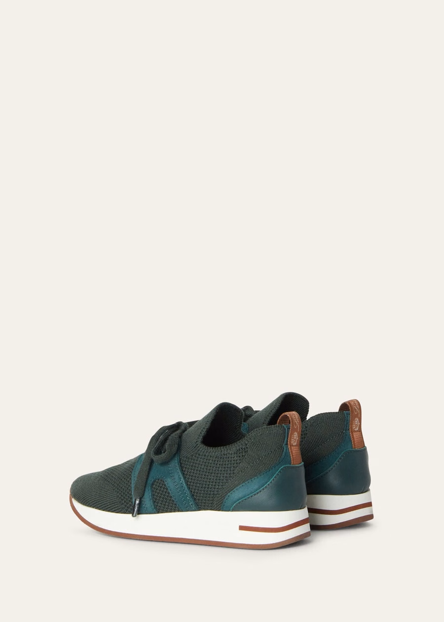 Zapatillas de tenis infantiles 360 LP Flexy Walk Wish® de lana color verde Agano.