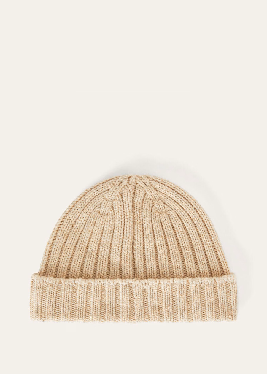 Gorro LP de cachemira color galleta melange