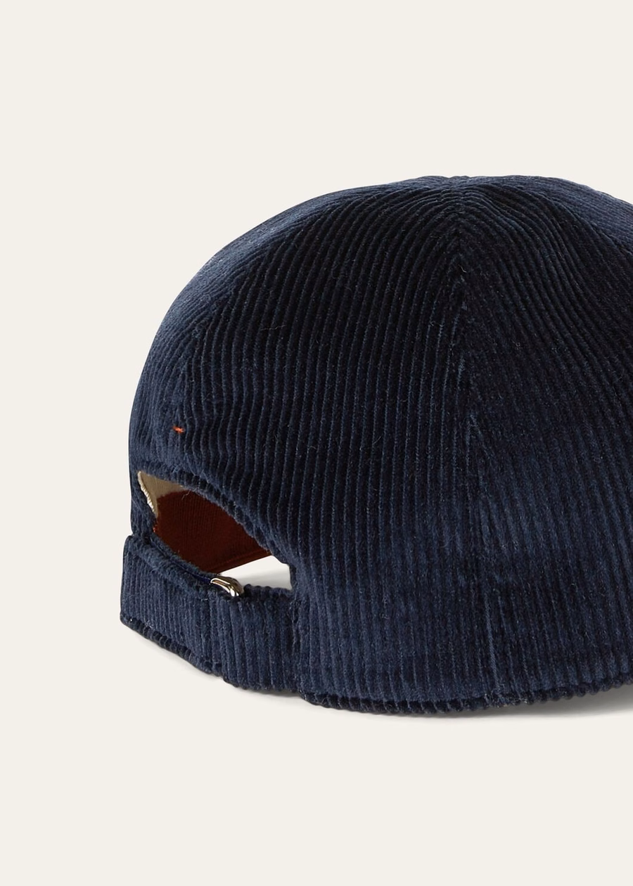 Gorra de béisbol de algodón y cachemir azul marino