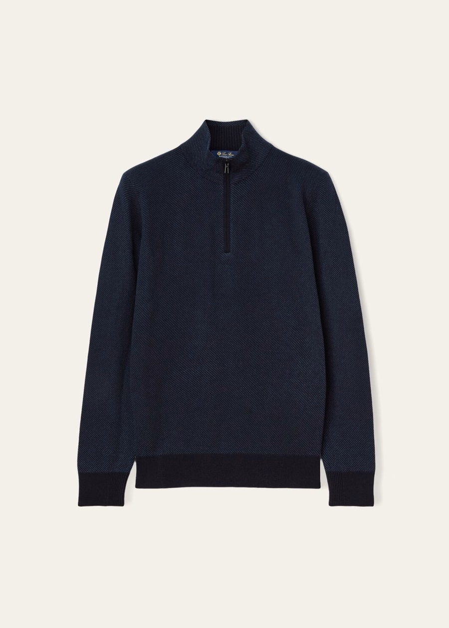 Jersey de cachemir Roadster Mezzocollo azul marino/azul noche Reserve