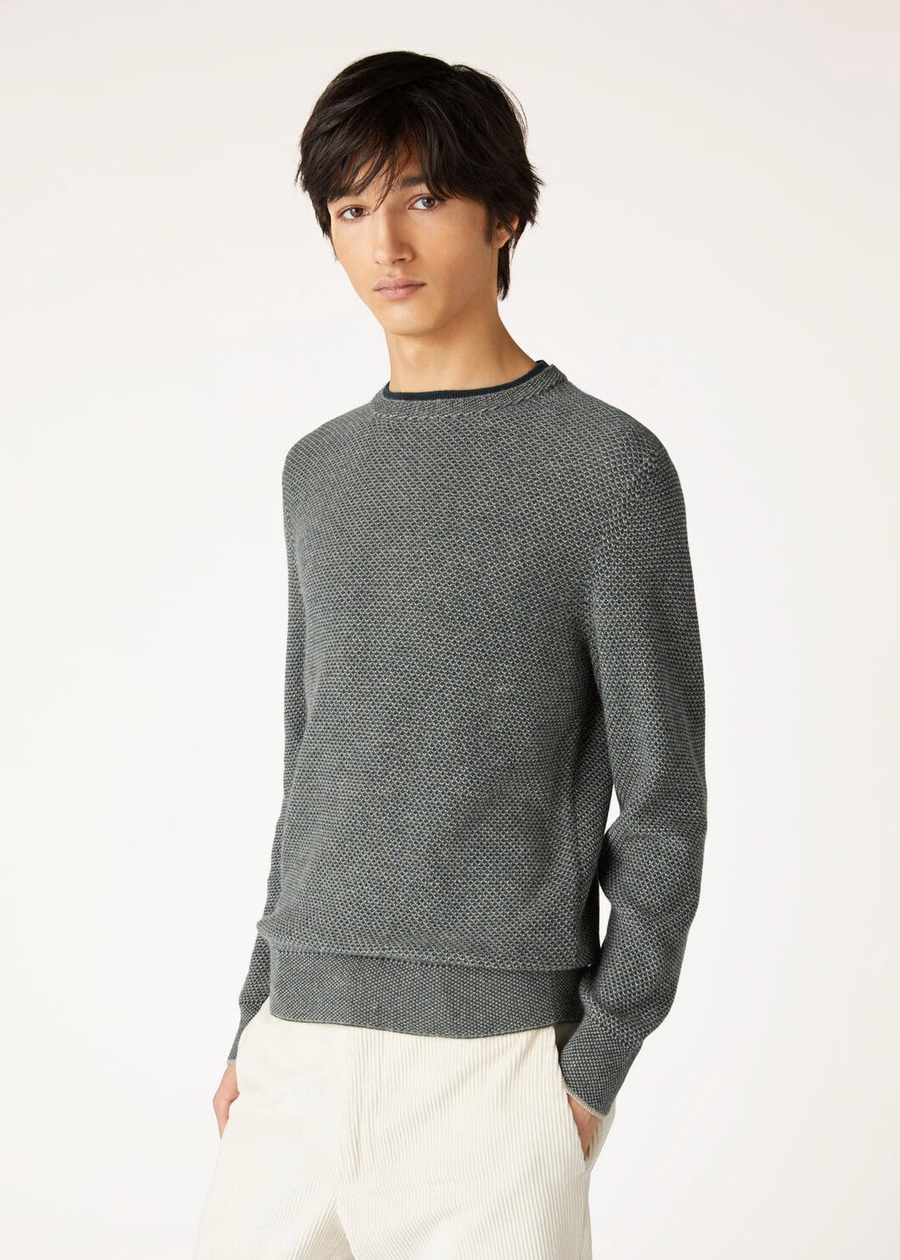 Cuello redondo City Pull Baby Cashmere Haya/Lush Rainforest