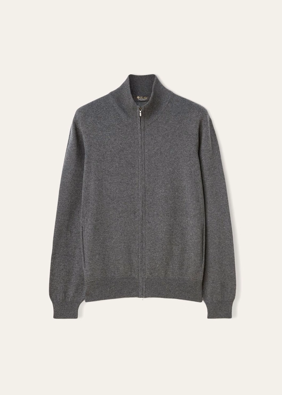 Chaqueta bomber clásica con cremallera para bebés, color gris jaspeado cachemir.