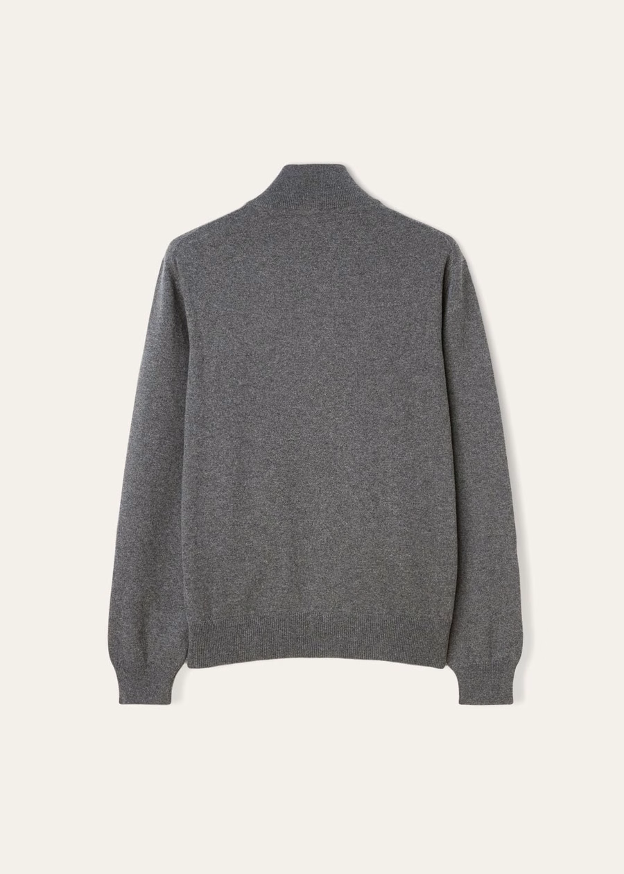 Chaqueta bomber clásica con cremallera para bebés, color gris jaspeado cachemir.