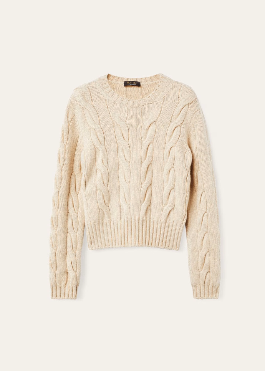 Cuello redondo Napier Baby Cashmere Coarsehair® Crema Cashmere Melange