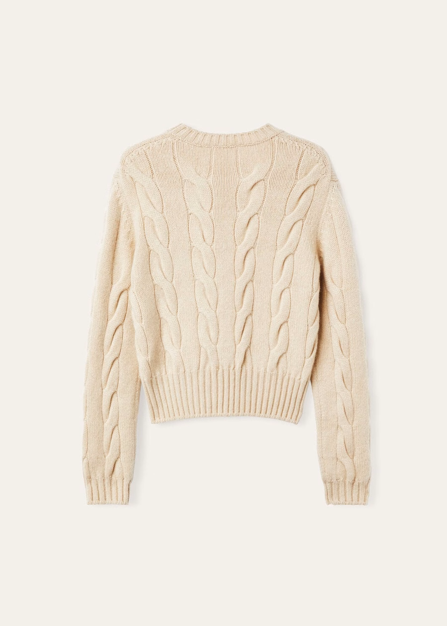 Cuello redondo Napier Baby Cashmere Coarsehair® Crema Cashmere Melange