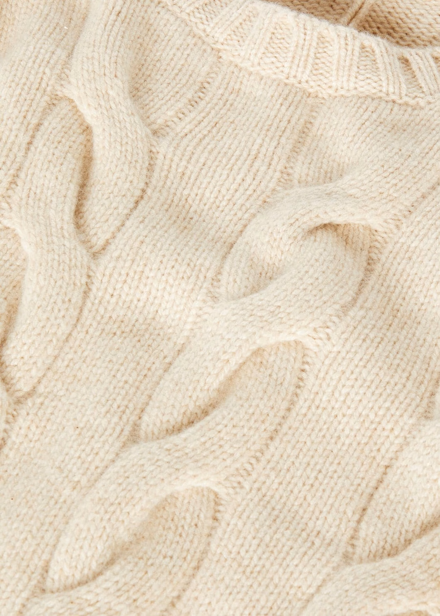 Cuello redondo Napier Baby Cashmere Coarsehair® Crema Cashmere Melange