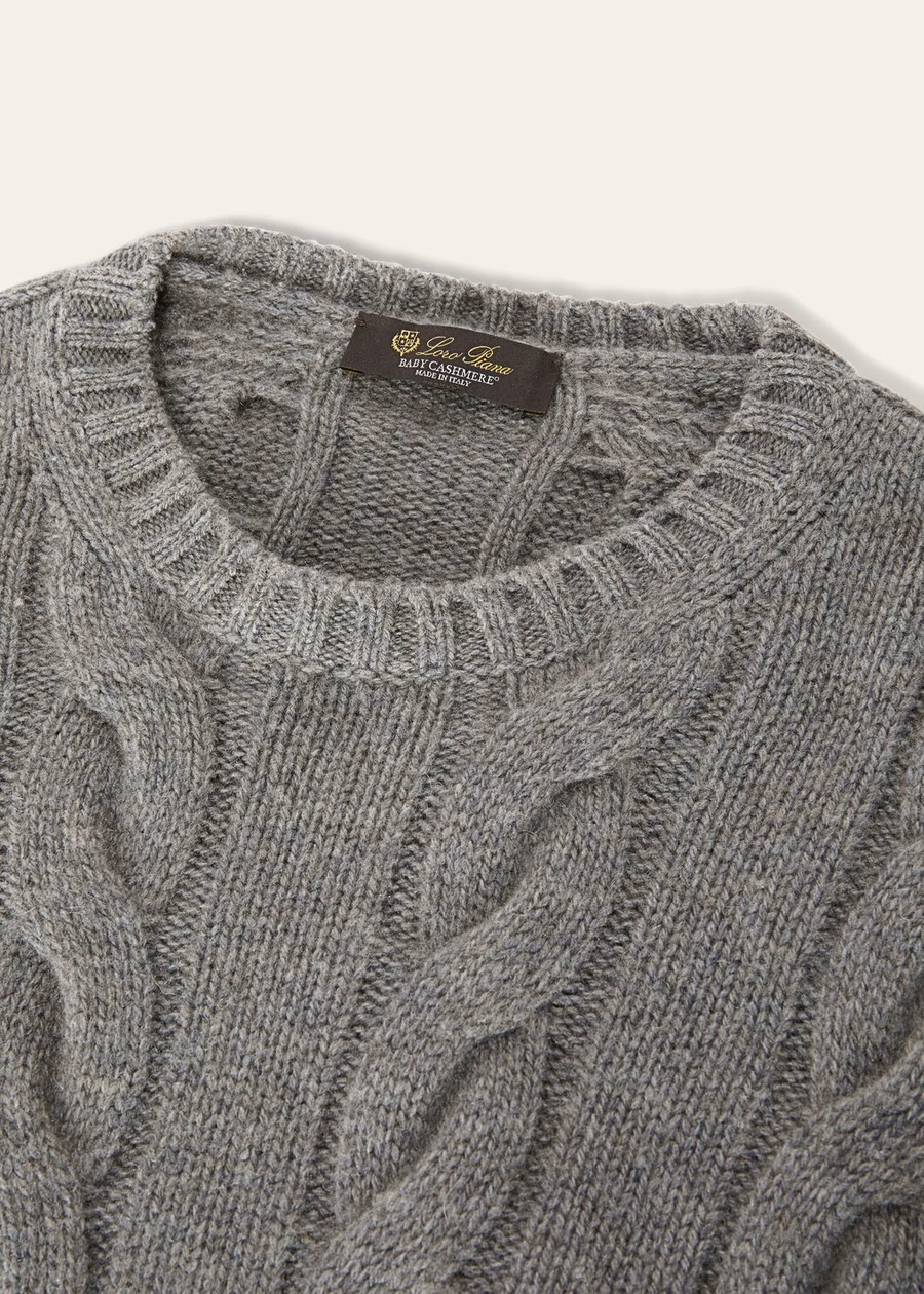 Cuello redondo Napier Baby Cashmere Coarsehair® Cayenne Melange/Mar del Norte