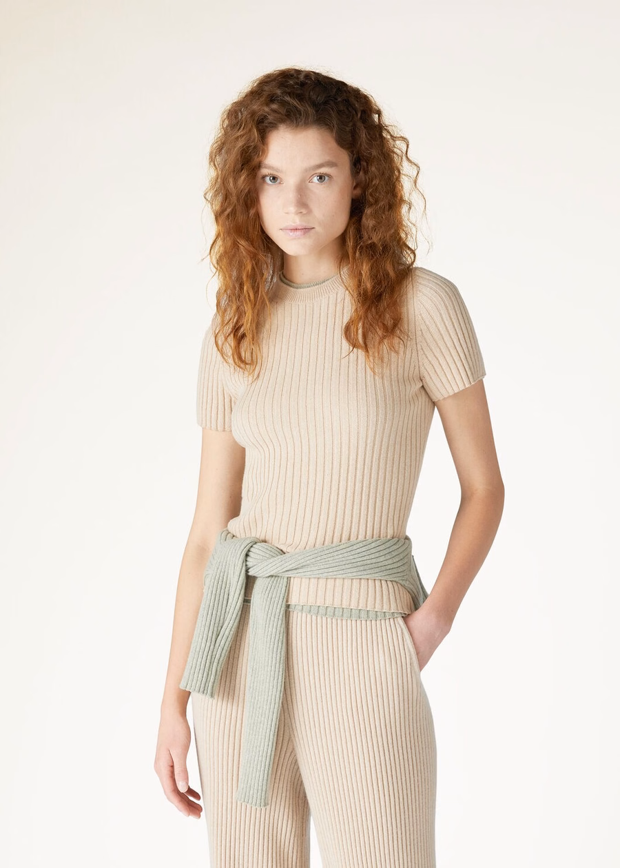 Cuello redondo Lago Sirio Baby Cashmere Sos Susan Mel Teñido Natural
