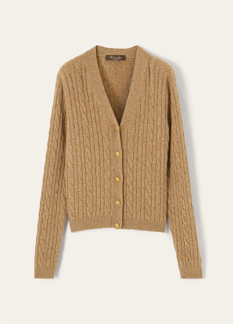 Cárdigan Treccia Baby Cashmere con infusión de miel cruda y romero