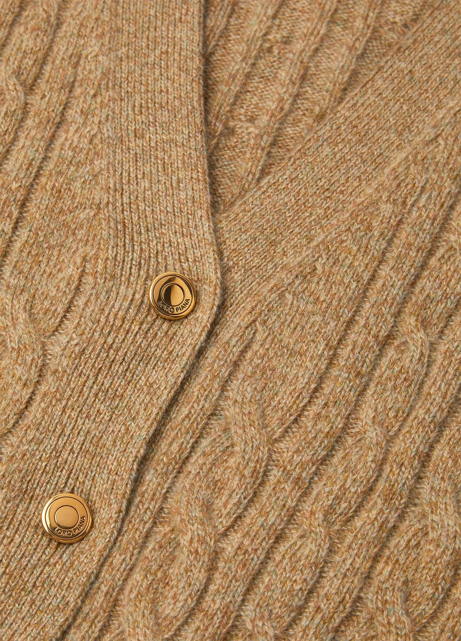 Cárdigan Treccia Baby Cashmere con infusión de miel cruda y romero