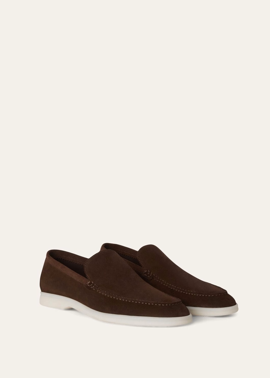 Mocasines Summer Walk de ante color chocolate