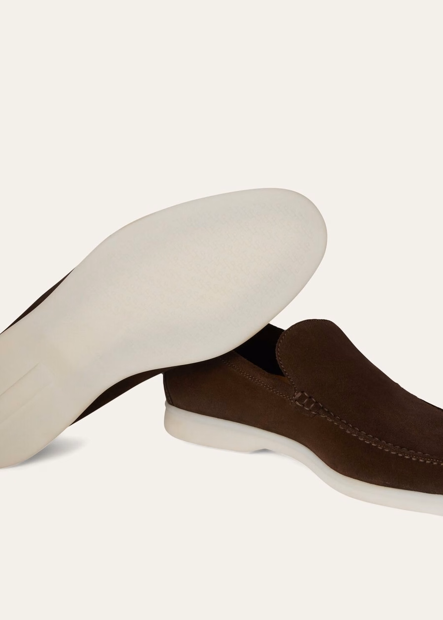 Mocasines Summer Walk de ante color chocolate