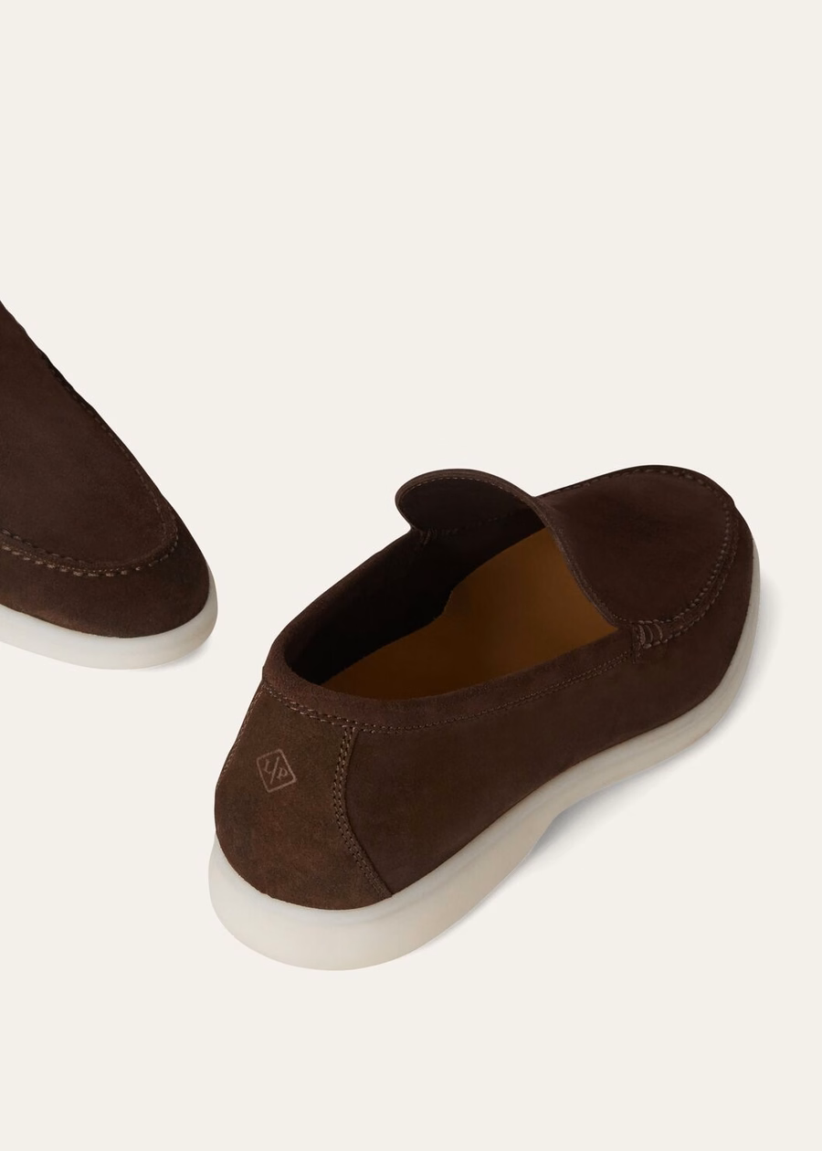 Mocasines Summer Walk de ante color chocolate