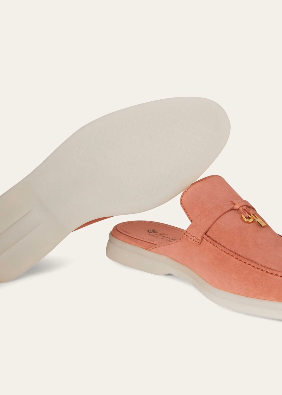 Babouche Charms Walk Loafer de ante y piel de cabra color rosa sorbete