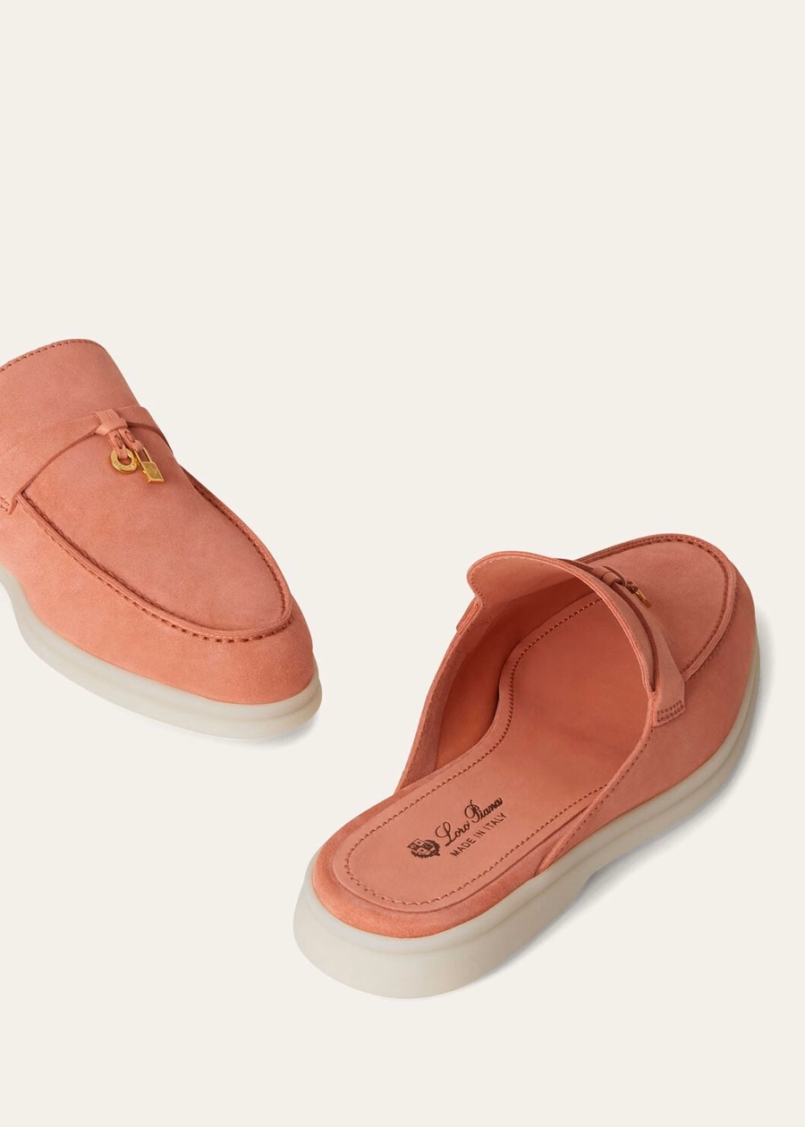 Babouche Charms Walk Loafer de ante y piel de cabra color rosa sorbete