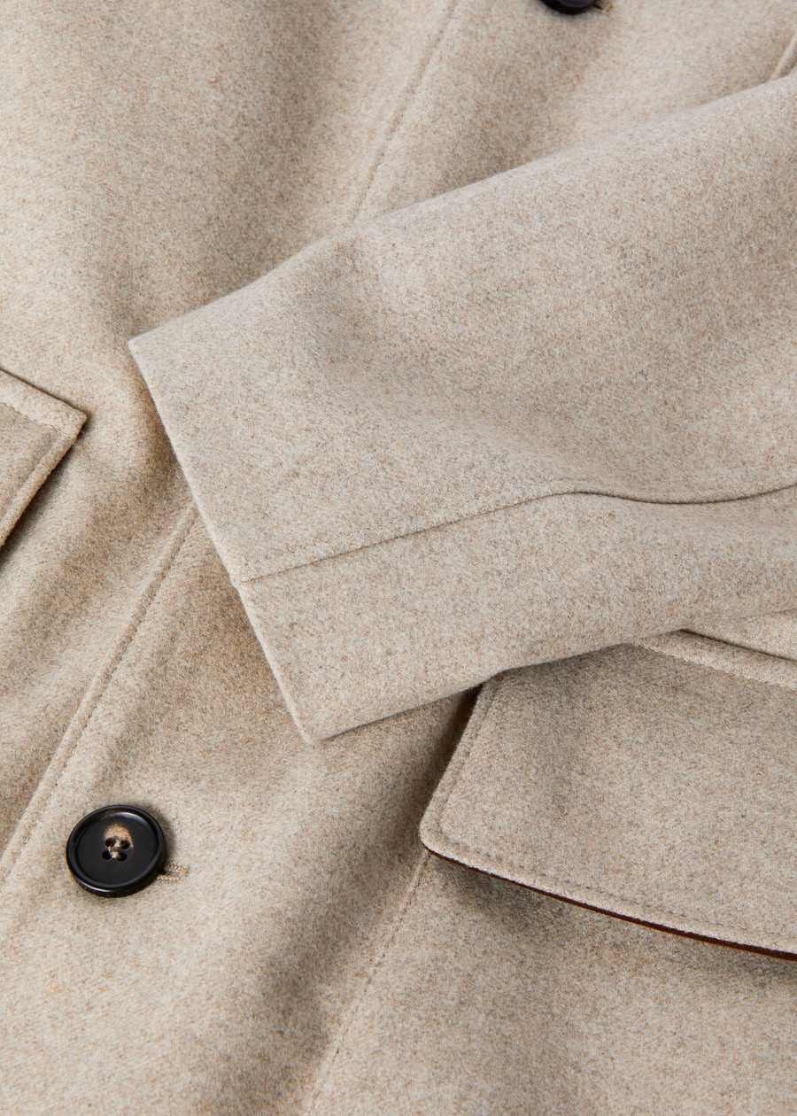 Chaqueta Roadster Mini de cachemir, lana virgen y fieltro natural.