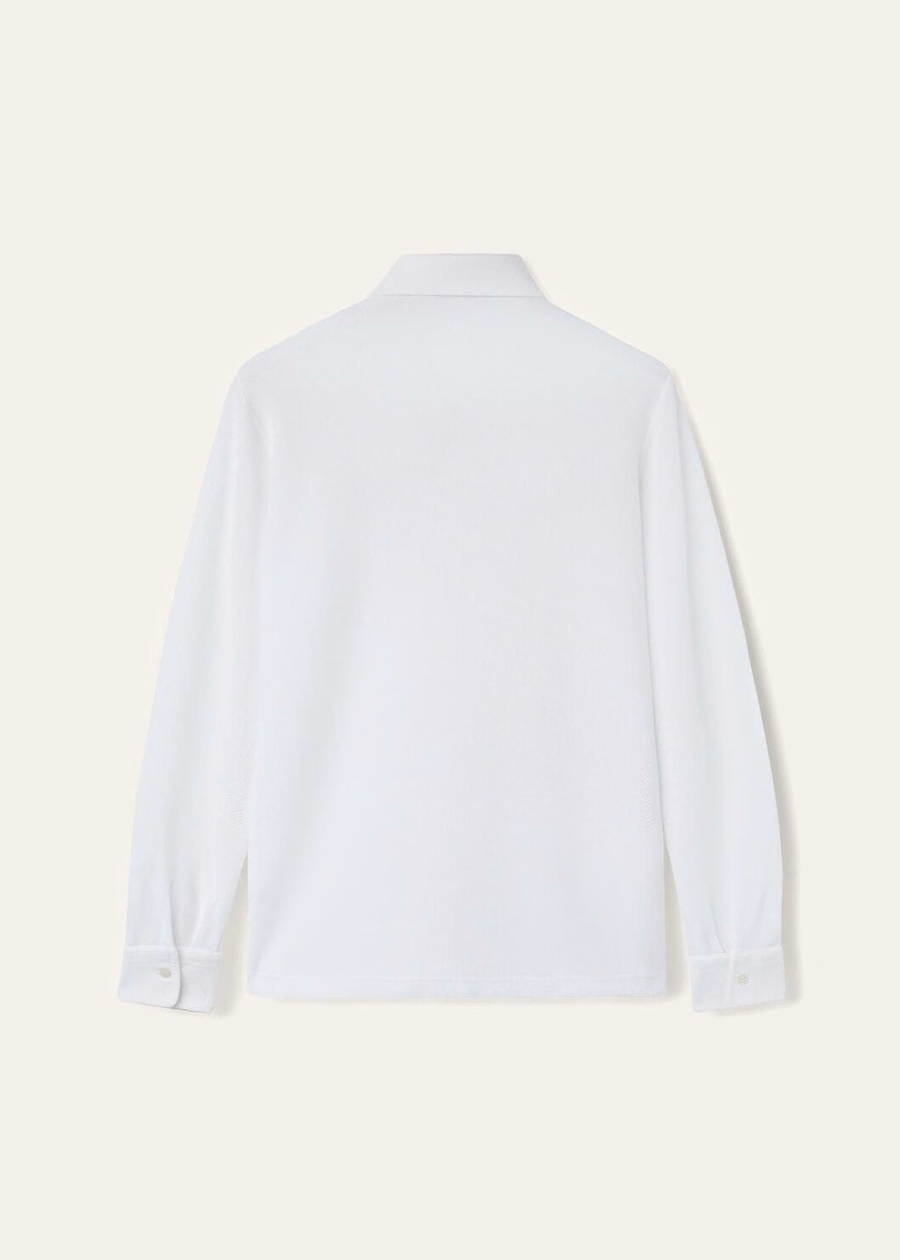 Polo de algodón blanco óptico