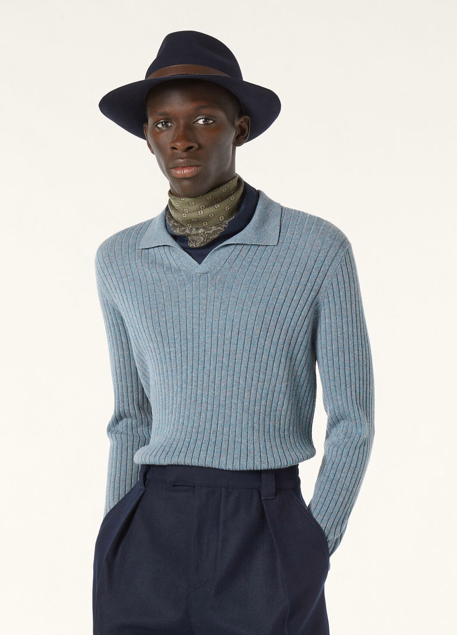 Polo Lexington Baby Cashmere Sea Fog Melange