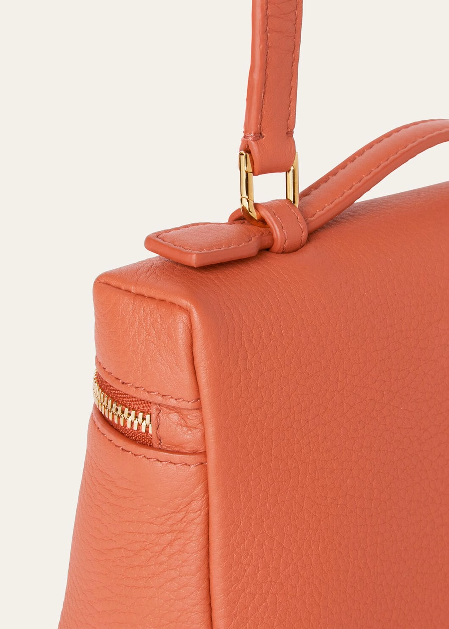 Bolsillo adicional L19 Coral Fiction/Sun Gold piel de becerro granulada