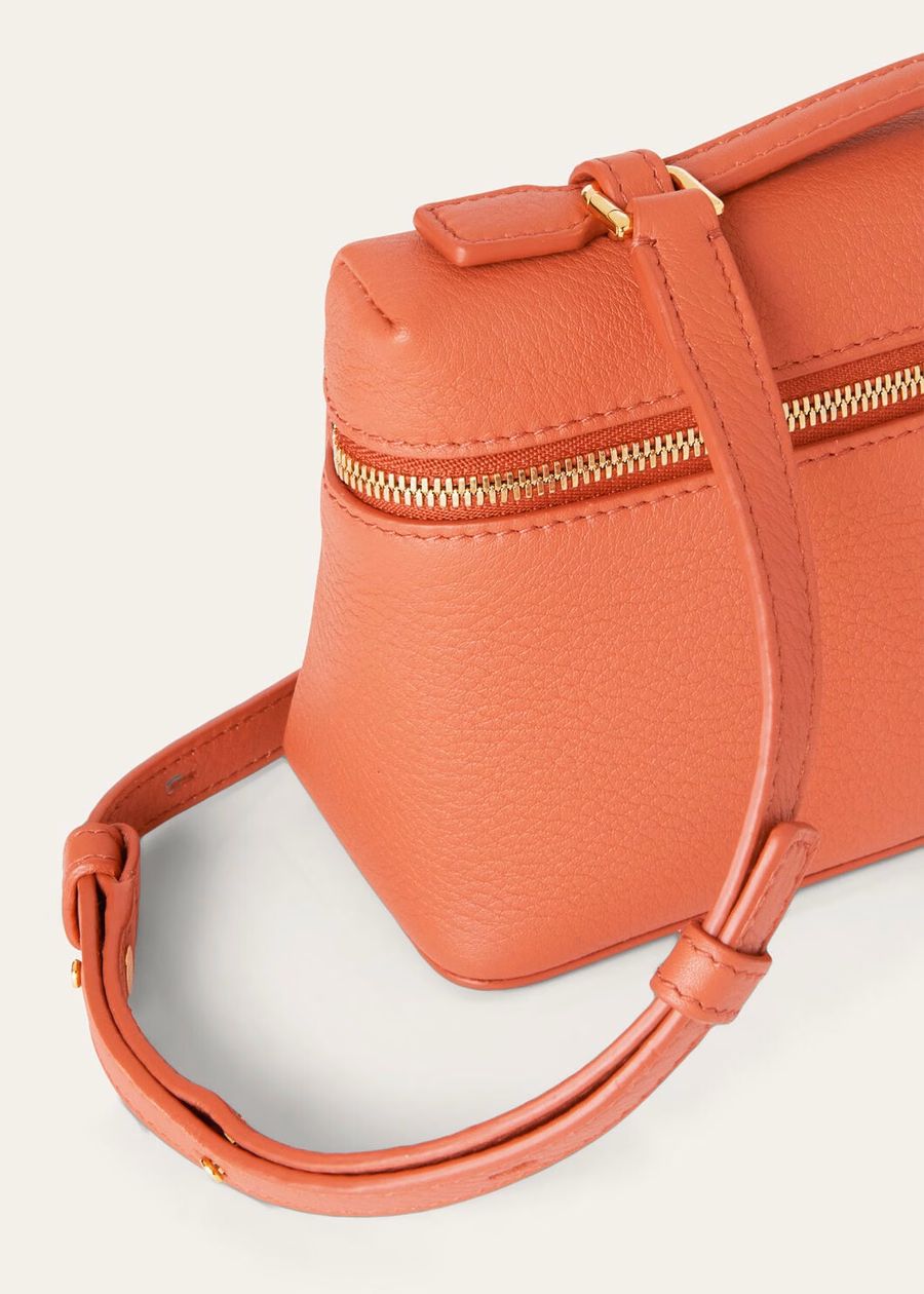 Bolsillo adicional L19 Coral Fiction/Sun Gold piel de becerro granulada