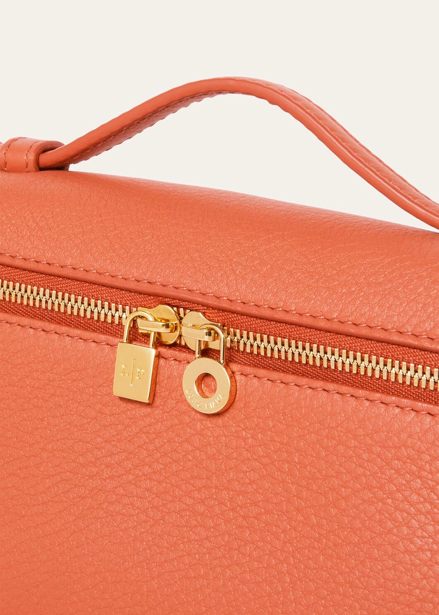 Bolsillo adicional L19 Coral Fiction/Sun Gold piel de becerro granulada