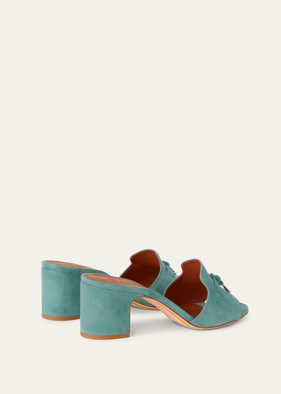 Sandalias Summer Charms de ante y piel de cabra color verde savia