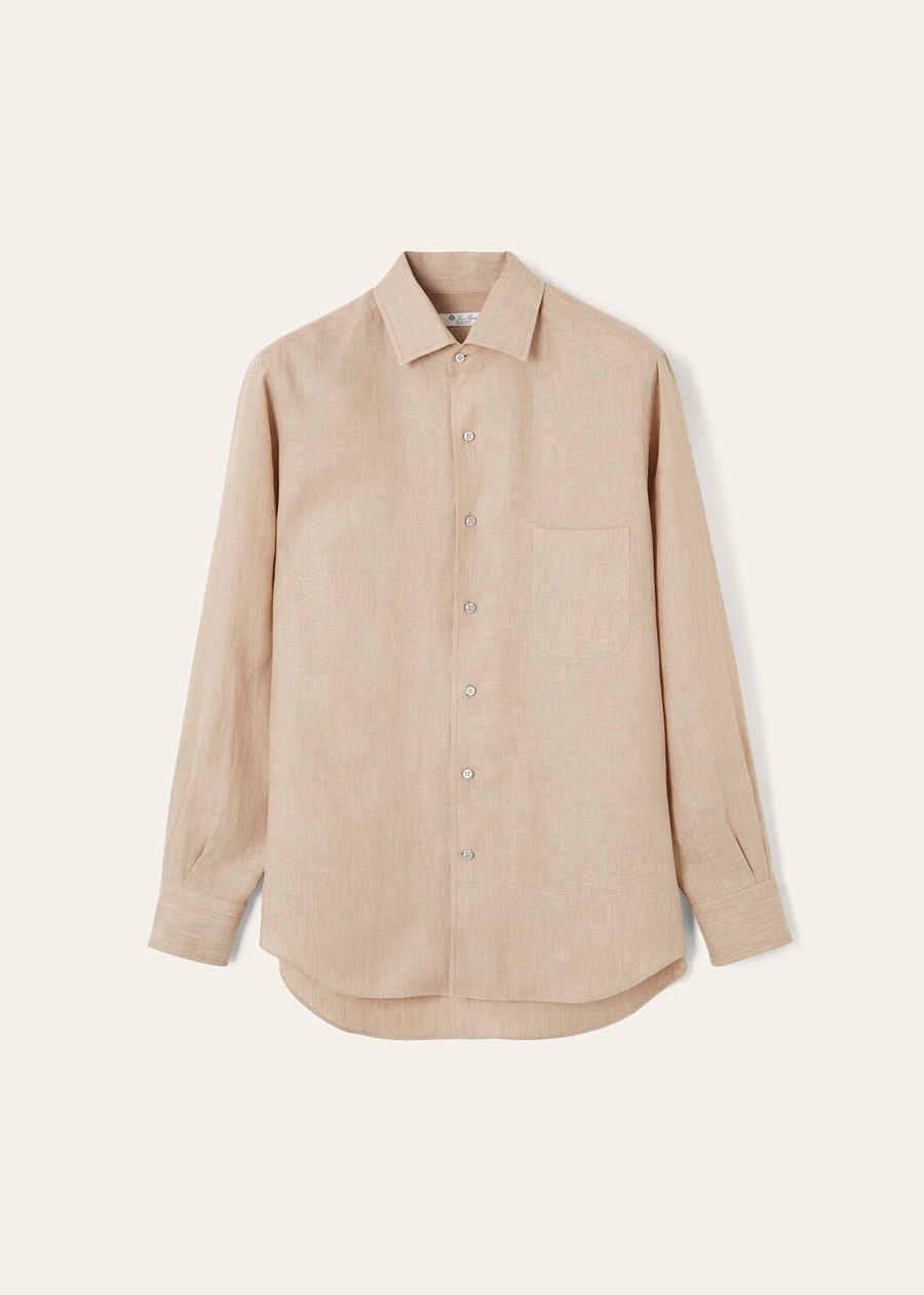 Camisa Andre en color beige.