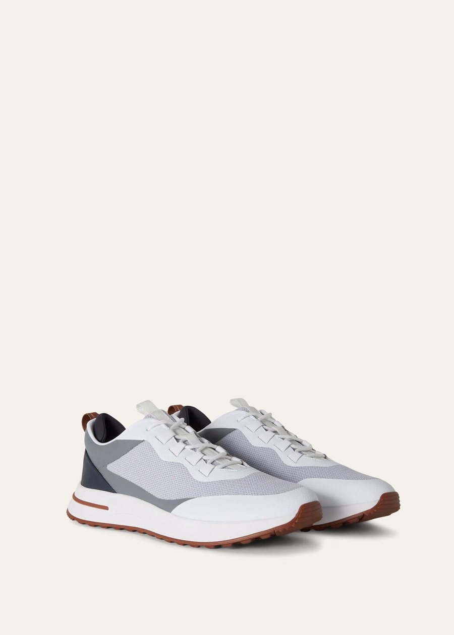 Zapatillas deportivas para pasear los fines de semana, de microfibra, color gris escarchado.