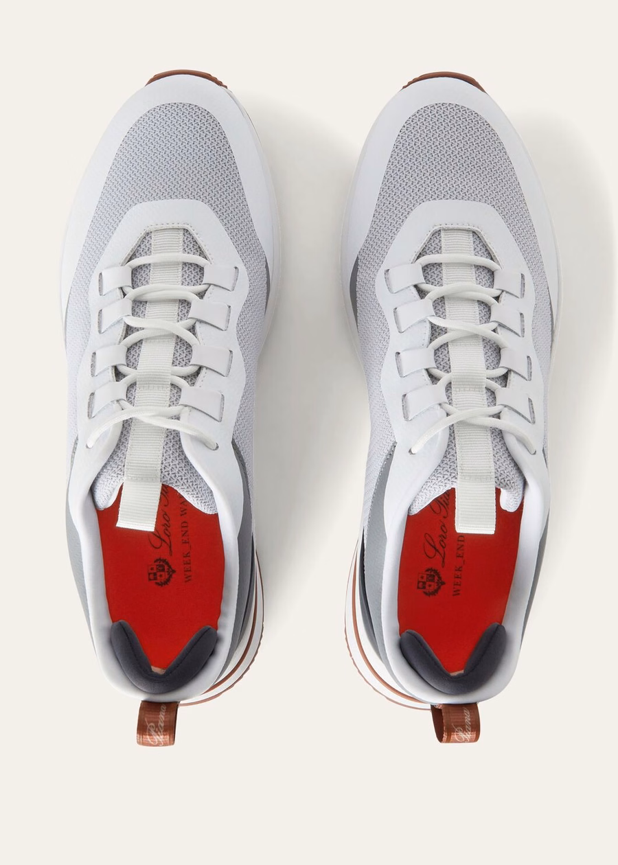 Zapatillas deportivas para pasear los fines de semana, de microfibra, color gris escarchado.