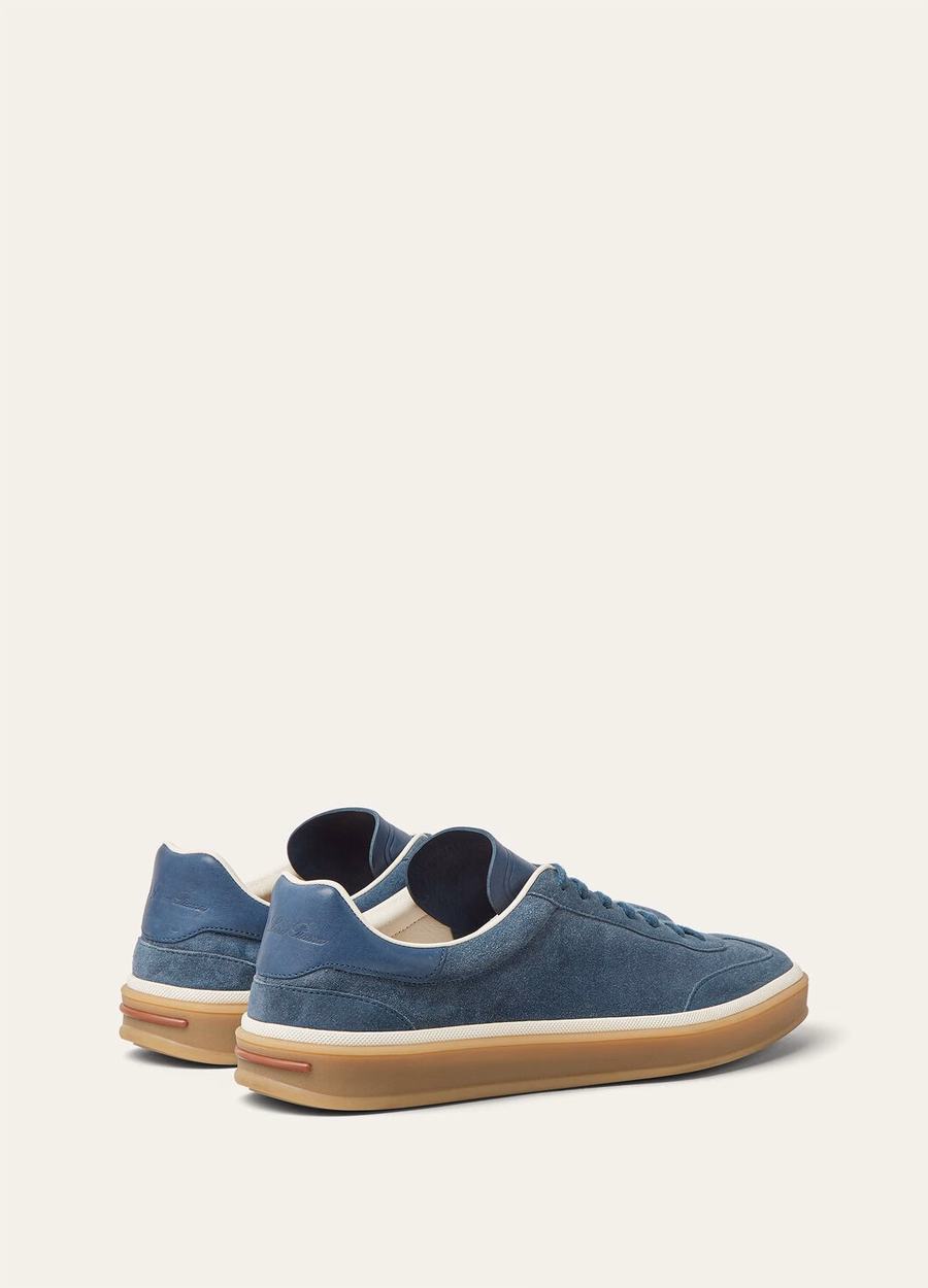 Zapatillas de tenis de ante con suela dividida en color negro (Figs)