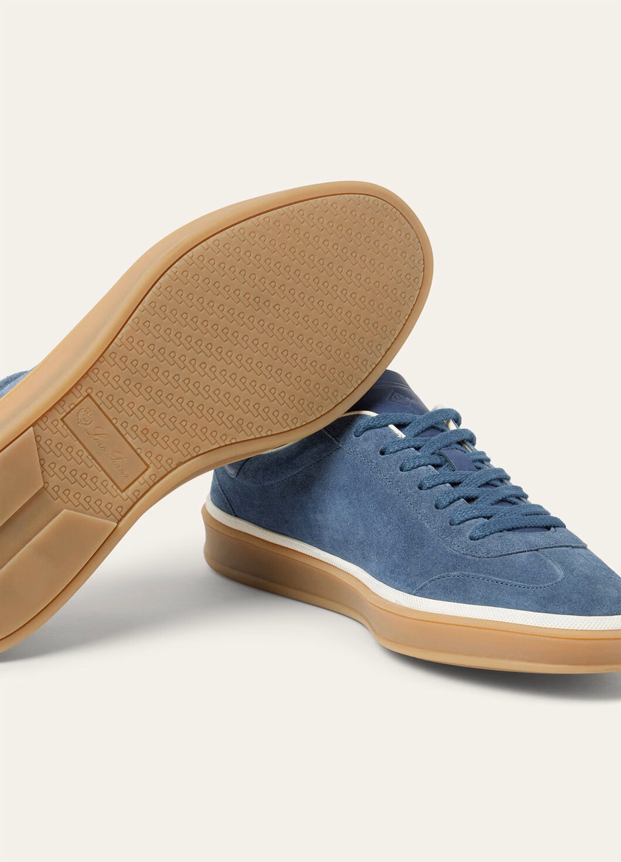 Zapatillas de tenis de ante con suela dividida en color negro (Figs)