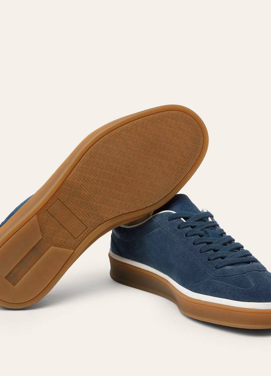 Zapatillas de tenis de ante con suela dividida en color negro (Figs)