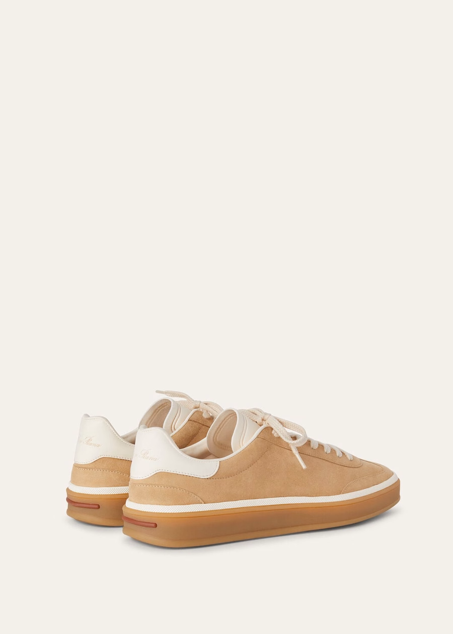 Zapatillas de tenis para caminar, de ante con piel de becerro partida, modelo Windy Dunes.