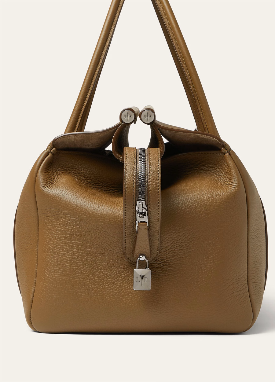 Bolso de fin de semana Loom L42, piel de becerro color Salty Capers/Onyx.