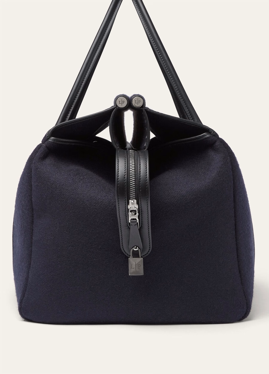 Bolso de fin de semana Loom L50 color cachemir azul marino/negro/gris plomo