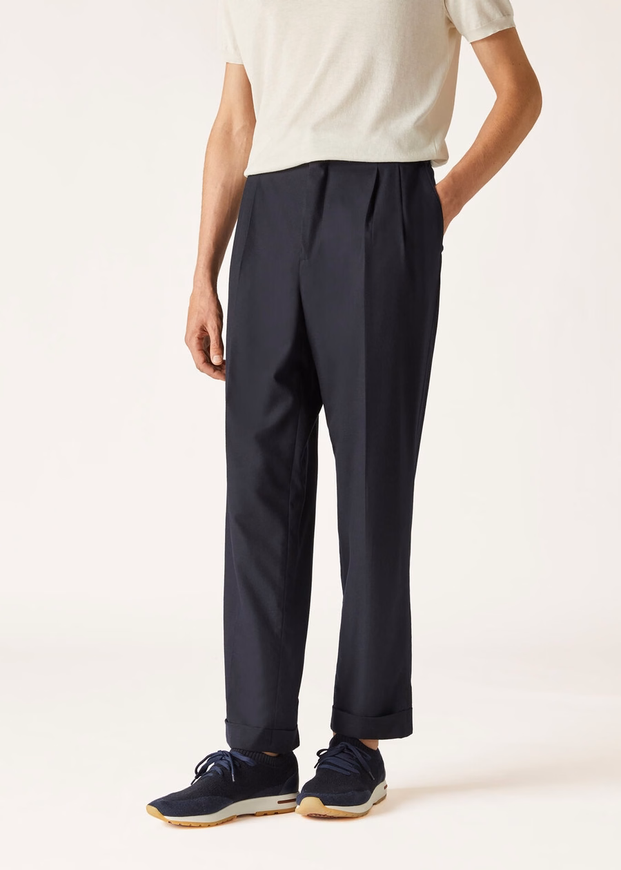 Pantalones de dos pinzas The Gift of Kings® Tailor Azul Marino