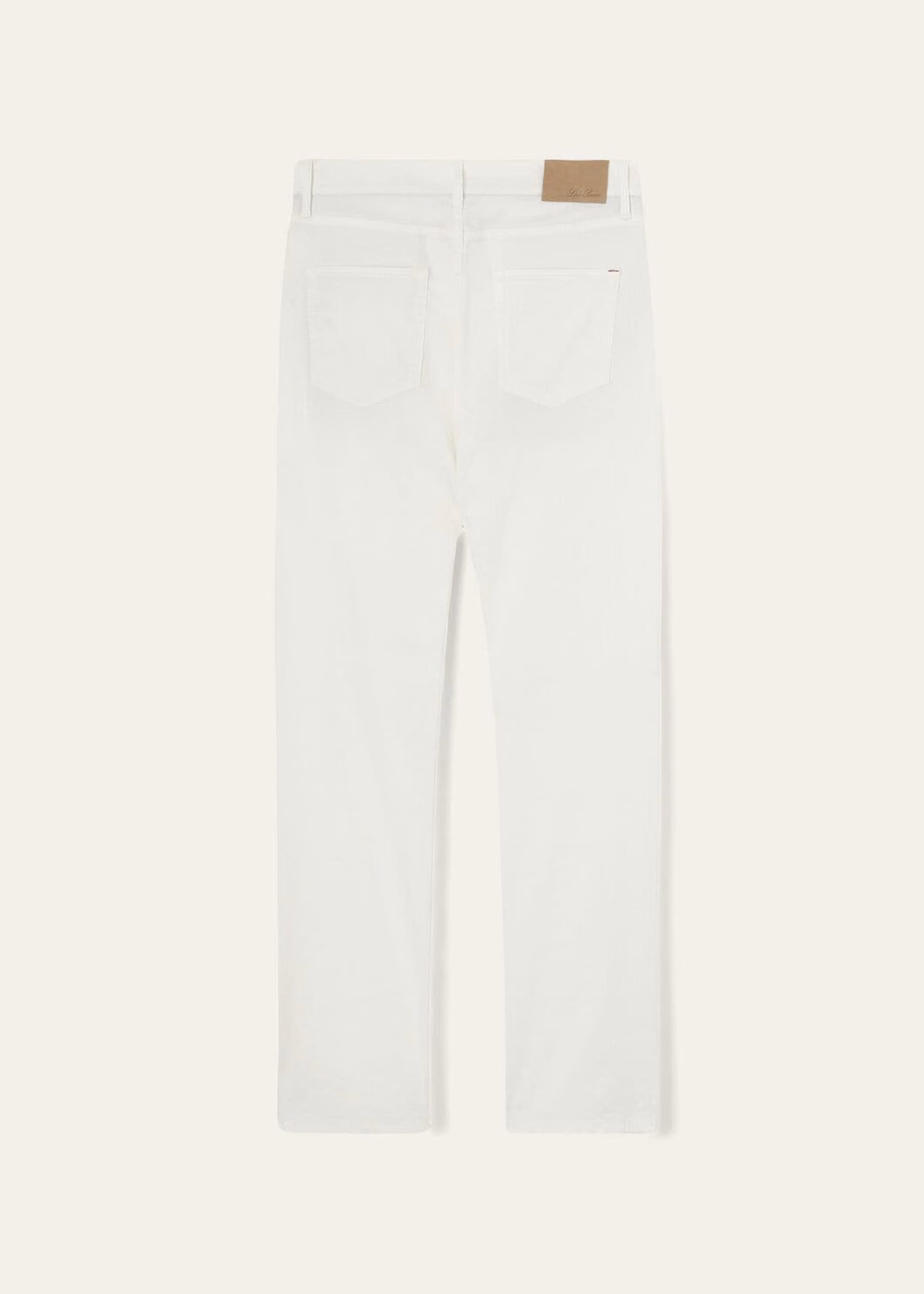 Pantalones de algodón Quarona de cinco bolsillos en color blanco.