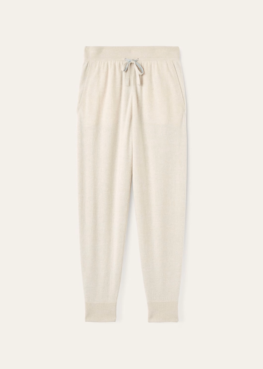 Pantalones Duo, color natural cachemir, color maletín/gris jaspeado.