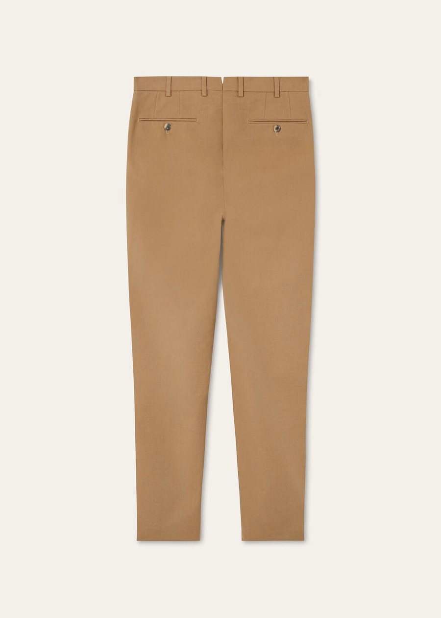 Pantalones Carlo en algodón color caramelo.