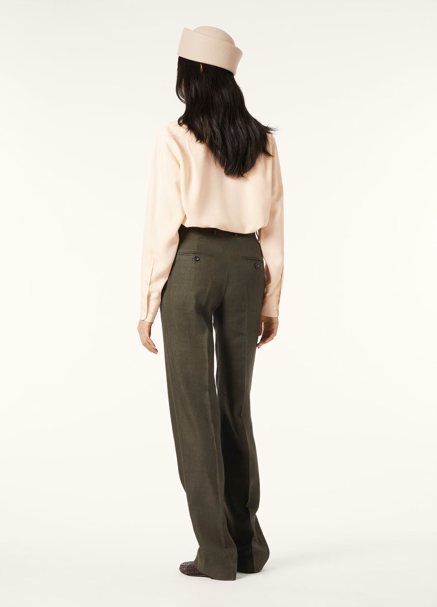 Pantalones Goldie de lana virgen color pino negro