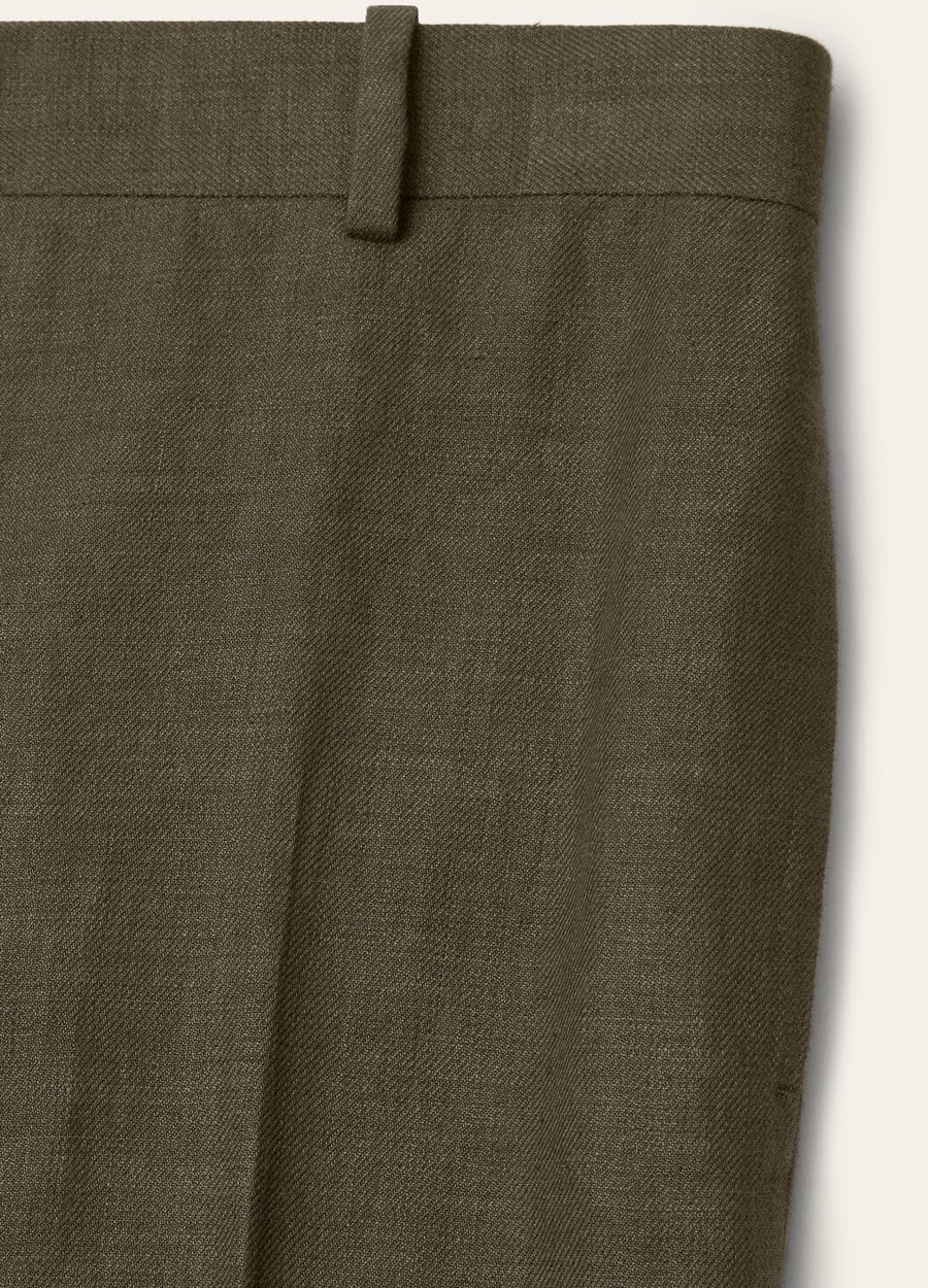 Pantalones Goldie de lana virgen color pino negro