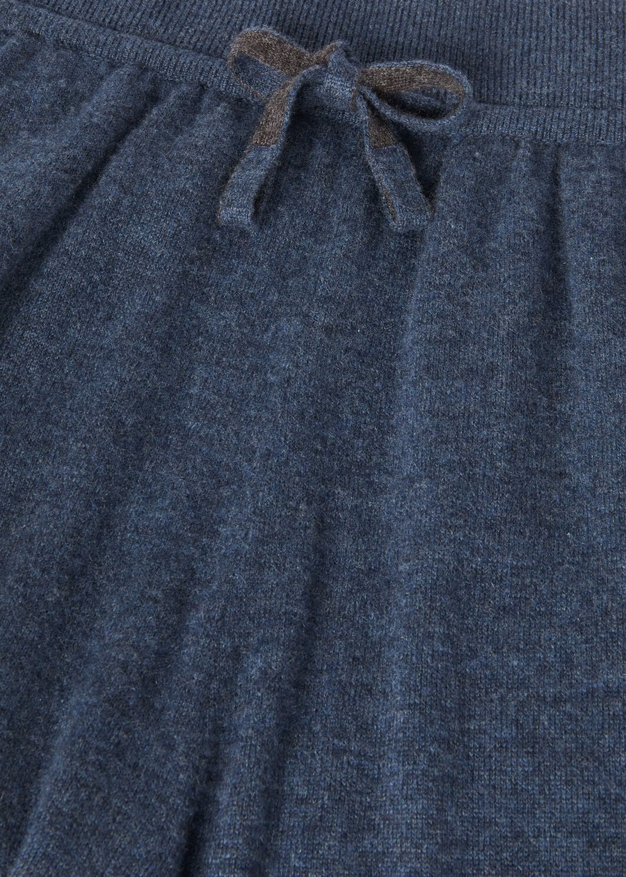 Pantalones Duo Cashmere color verde azulado jaspeado/gris carbón jaspeado